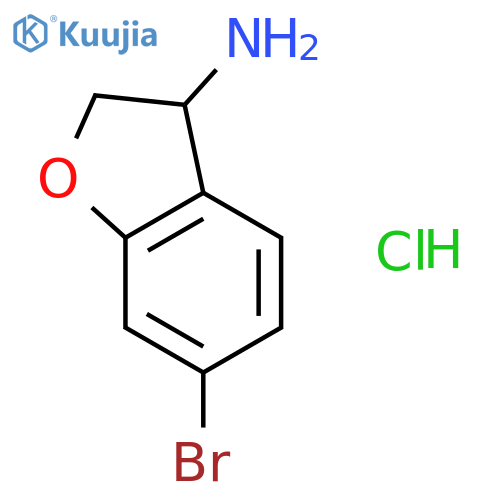 6-Bromo-2,3-dihydrobenzofuran-3-amine hydrochloride structure