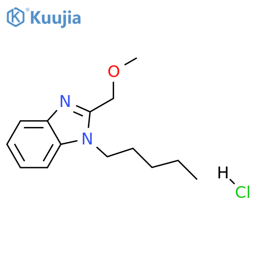 2-(methoxymethyl)-1-pentyl-1H-1,3-benzodiazole hydrochloride structure