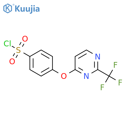 4-{[2-(Trifluoromethyl)pyrimidin-4-yl]oxy}benzenesulphonyl chloride structure