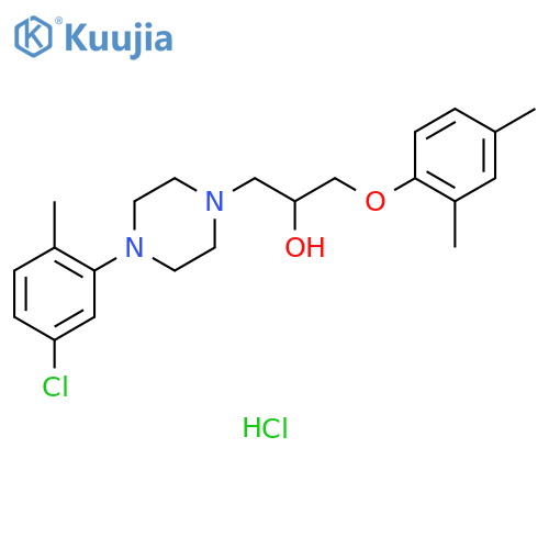 1-4-(5-chloro-2-methylphenyl)piperazin-1-yl-3-(2,4-dimethylphenoxy)propan-2-ol hydrochloride structure
