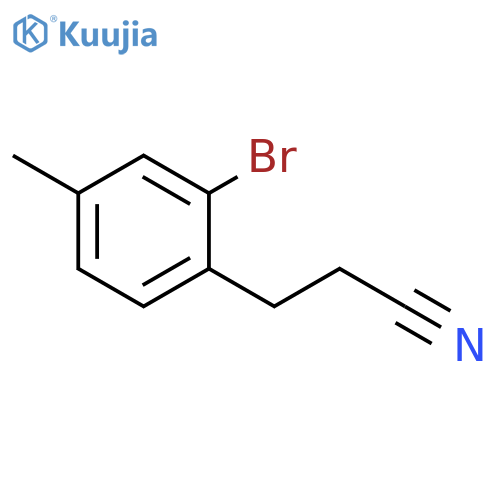 3-(2-bromo-4-methylphenyl)propanenitrile structure