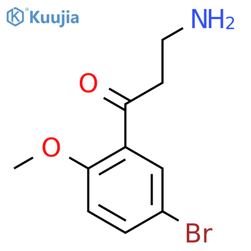 3-amino-1-(5-bromo-2-methoxyphenyl)propan-1-one structure