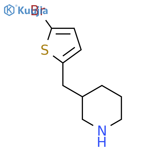 3-(5-bromothiophen-2-yl)methylpiperidine structure