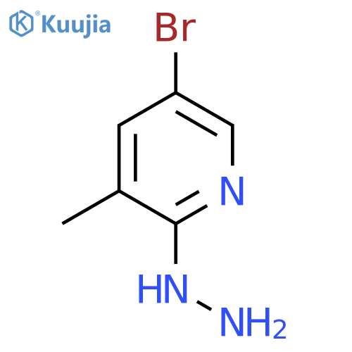 5-Bromo-2-hydrazinyl-3-methylpyridine structure