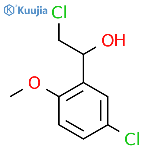 2-chloro-1-(5-chloro-2-methoxyphenyl)ethan-1-ol structure