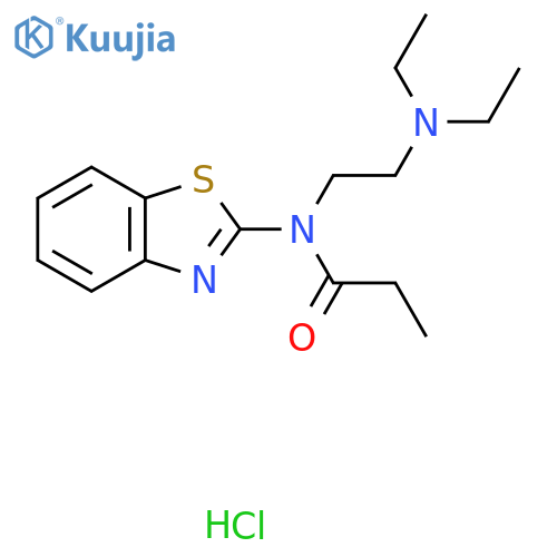 N-(1,3-benzothiazol-2-yl)-N-[2-(diethylamino)ethyl]propanamide hydrochloride structure