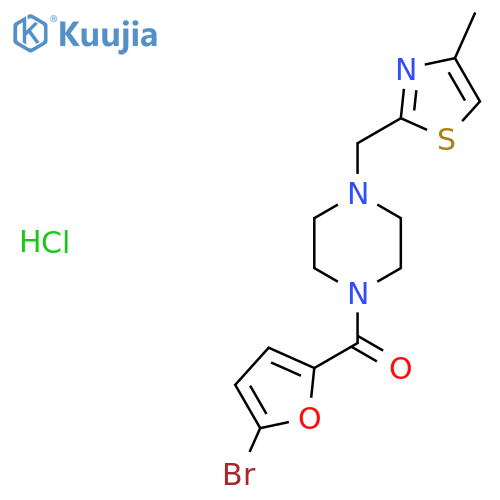 1-(5-bromofuran-2-carbonyl)-4-(4-methyl-1,3-thiazol-2-yl)methylpiperazine hydrochloride structure
