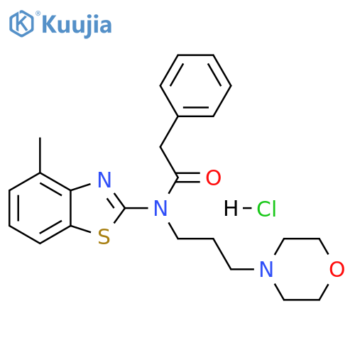 N-(4-methyl-1,3-benzothiazol-2-yl)-N-[3-(morpholin-4-yl)propyl]-2-phenylacetamide hydrochloride structure