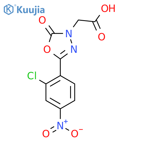 [5-(2-Chloro-4-nitrophenyl)-2-oxo-1,3,4-oxadiazol-3(2H)-yl]acetic acid structure