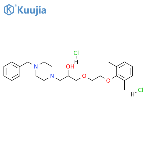 1-(4-benzylpiperazin-1-yl)-3-[2-(2,6-dimethylphenoxy)ethoxy]propan-2-ol dihydrochloride structure