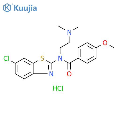N-(6-chloro-1,3-benzothiazol-2-yl)-N-[2-(dimethylamino)ethyl]-4-methoxybenzamide hydrochloride structure