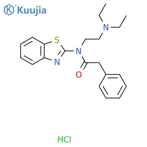 N-(1,3-benzothiazol-2-yl)-N-[2-(diethylamino)ethyl]-2-phenylacetamide hydrochloride structure