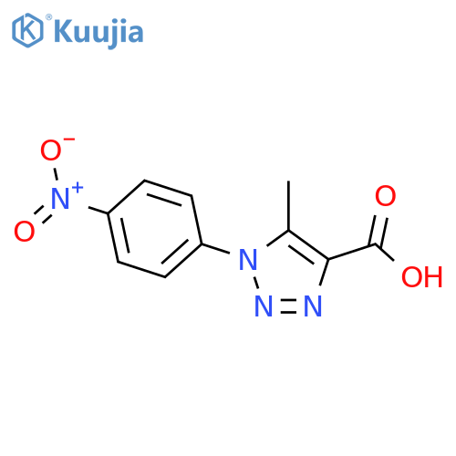 5-methyl-1-(4-nitrophenyl)-1H-1,2,3-triazole-4-carboxylic acid structure