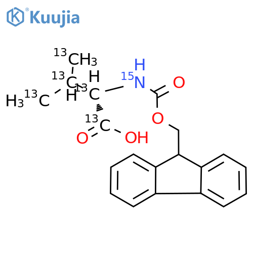N-(9H-Fluoren-9-ylmethoxy)carbonyl-L-valine-1,2,3,4,4'-13C5-15N structure