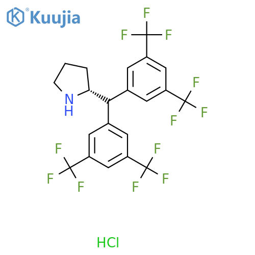 (R)-2-{Bis[3,5-bis(trifluoromethyl)phenyl]methyl}pyrrolidine hydrochloride structure