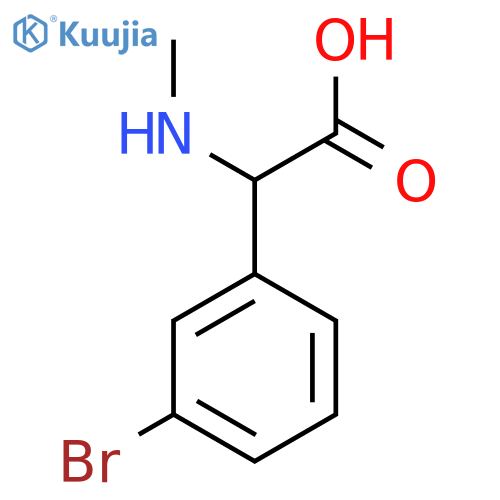 2-(3-Bromophenyl)-2-(methylamino)acetic acid structure