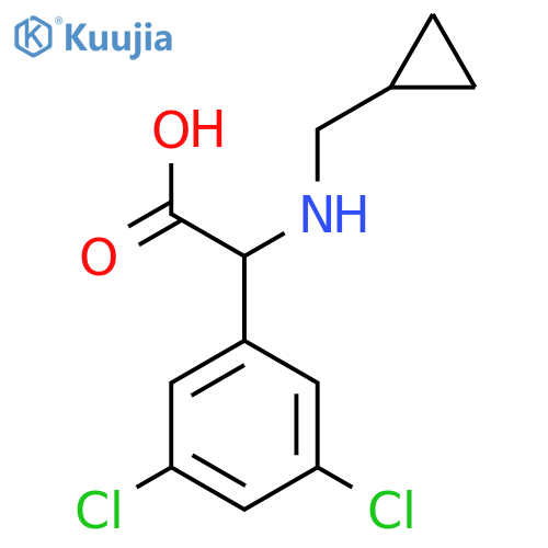 2-(cyclopropylmethyl)amino-2-(3,5-dichlorophenyl)acetic acid structure