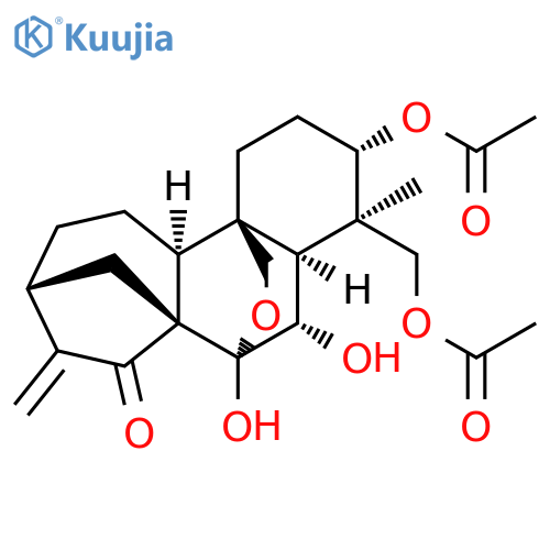 Kaur-16-en-15-one,3,18-bis(acetyloxy)-7,20-epoxy-6,7-dihydroxy-, (3b,4a,6b,7a)- (9CI) structure
