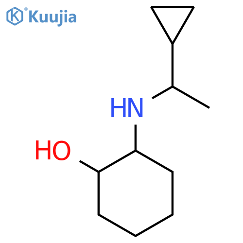 2-[(1-cyclopropylethyl)amino]cyclohexan-1-ol structure