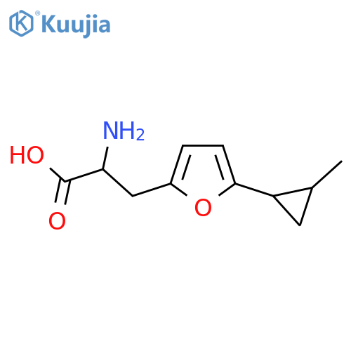 2-amino-3-5-(2-methylcyclopropyl)furan-2-ylpropanoic acid structure