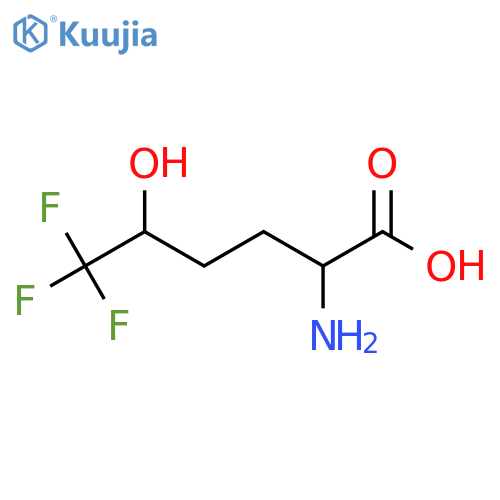2-Amino-6,6,6-trifluoro-5-hydroxyhexanoic acid structure