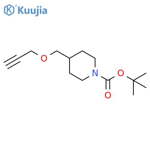 tert-butyl 4-(prop-2-yn-1-yloxy)methylpiperidine-1-carboxylate structure