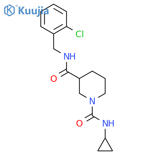 N3-[(2-chlorophenyl)methyl]-N1-cyclopropylpiperidine-1,3-dicarboxamide structure