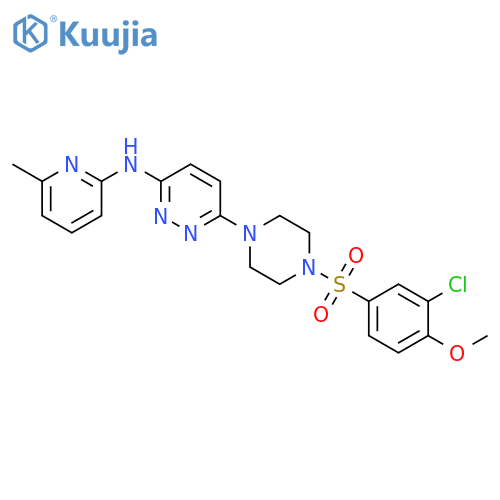 6-4-(3-chloro-4-methoxybenzenesulfonyl)piperazin-1-yl-N-(6-methylpyridin-2-yl)pyridazin-3-amine structure
