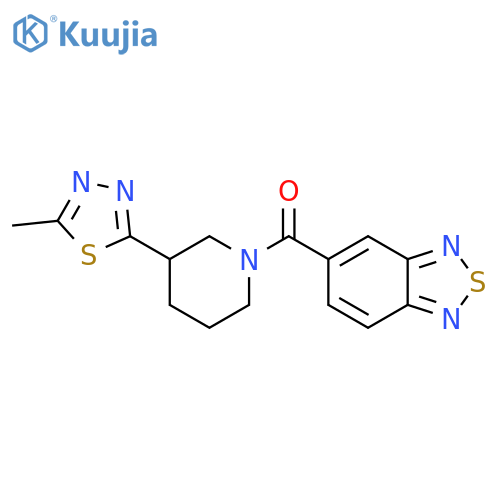 5-3-(5-methyl-1,3,4-thiadiazol-2-yl)piperidine-1-carbonyl-2,1,3-benzothiadiazole structure
