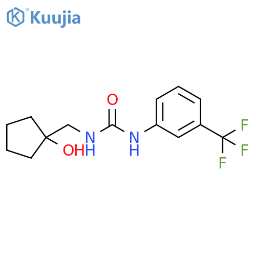 3-(1-hydroxycyclopentyl)methyl-1-3-(trifluoromethyl)phenylurea structure