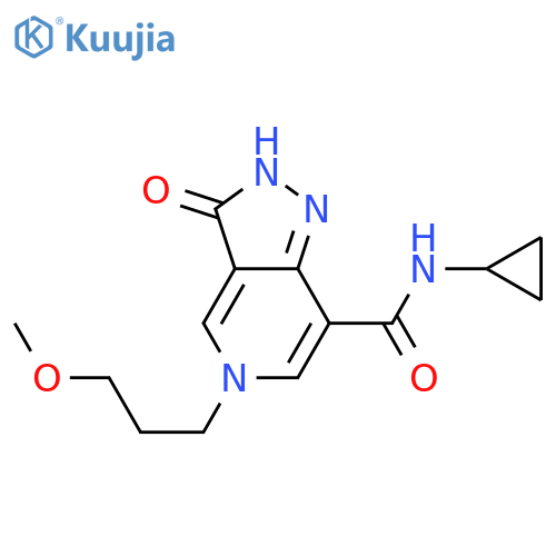 N-cyclopropyl-5-(3-methoxypropyl)-3-oxo-2H,3H,5H-pyrazolo4,3-cpyridine-7-carboxamide structure