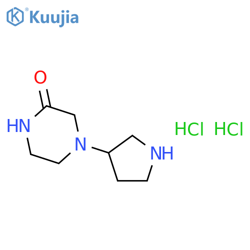 4-(pyrrolidin-3-yl)piperazin-2-one dihydrochloride structure