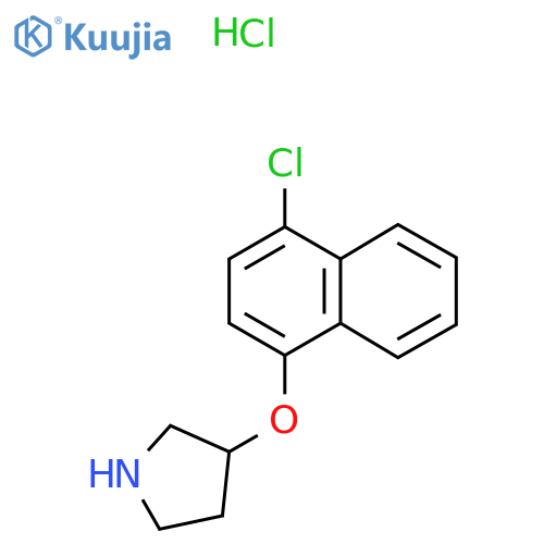 3-(4-Chloro-1-naphthyl)oxypyrrolidinehydrochloride structure