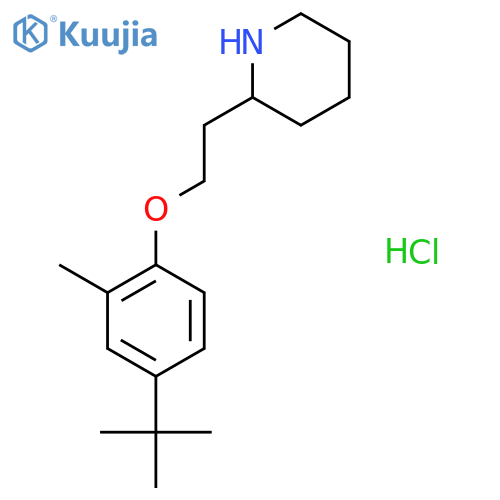 2-{2-4-(tert-Butyl)-2-methylphenoxy-ethyl}piperidine hydrochloride structure
