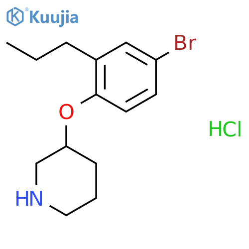 3-(4-Bromo-2-propylphenoxy)piperidinehydrochloride structure
