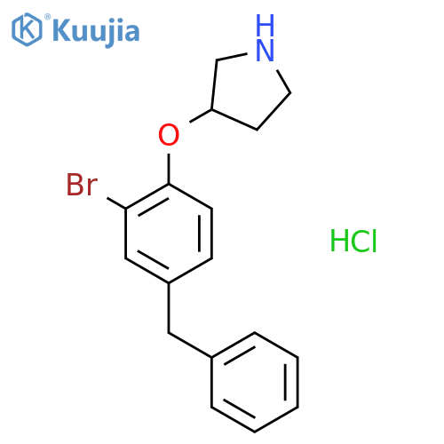3-(4-Benzyl-2-bromophenoxy)pyrrolidinehydrochloride structure