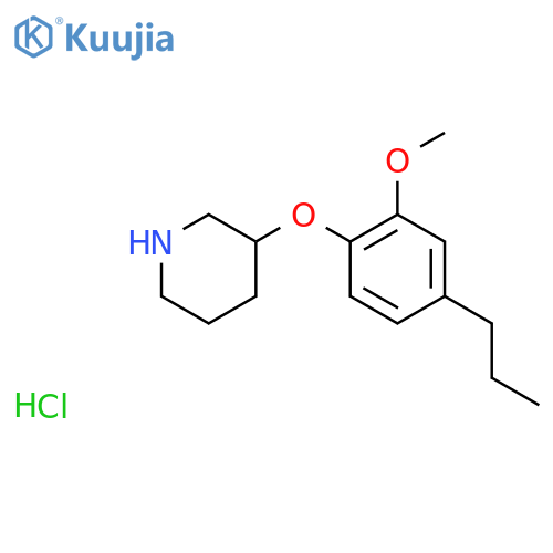2-Methoxy-4-propylphenyl 3-piperidinyl etherhydrochloride structure