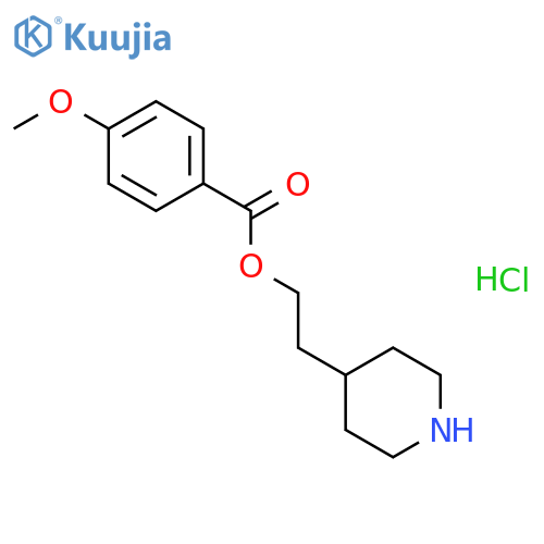 2-(4-Piperidinyl)ethyl 4-methoxybenzoatehydrochloride structure