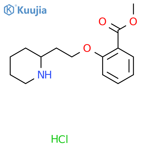 Methyl 2-2-(2-piperidinyl)ethoxybenzoatehydrochloride structure