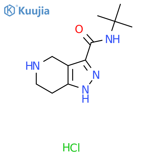 N-(Tert-Butyl)-4,5,6,7-tetrahydro-1H-pyrazolo-[4,3-c]pyridine-3-carboxamide hydrochloride structure