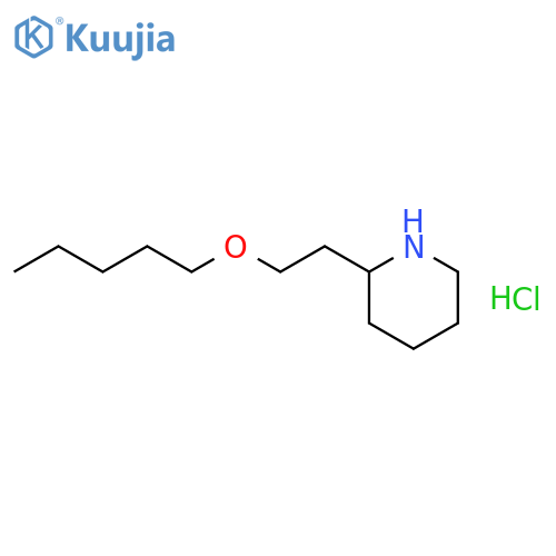 2-2-(Pentyloxy)ethylpiperidine hydrochloride structure