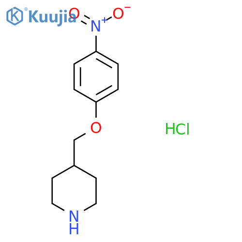 4-[(4-Nitrophenoxy)methyl]piperidine hydrochloride structure
