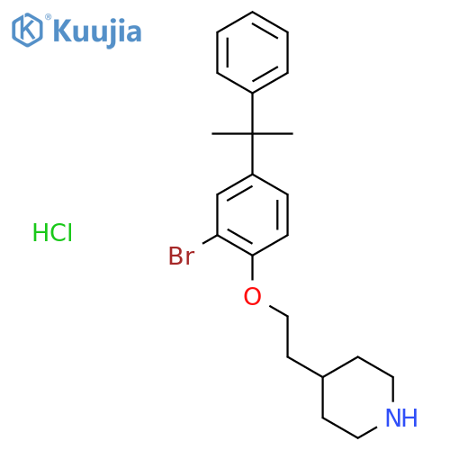 4-{2-2-Bromo-4-(1-methyl-1-phenylethyl)phenoxy-ethyl}piperidine hydrochloride structure