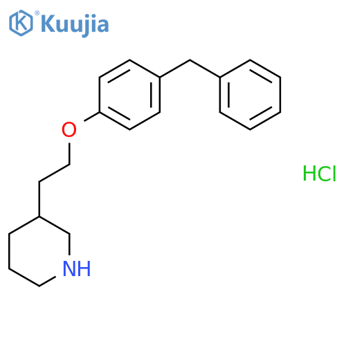 3-2-(4-Benzylphenoxy)ethylpiperidinehydrochloride structure