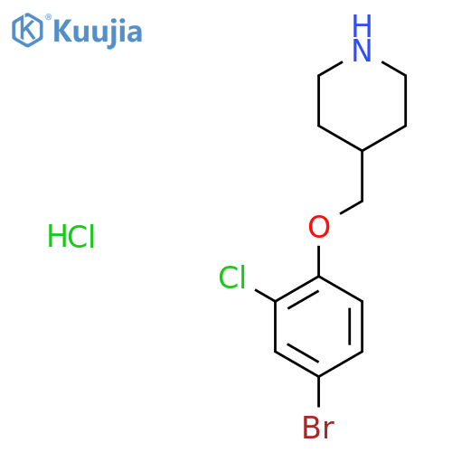 4-(4-Bromo-2-chlorophenoxy)methylpiperidinehydrochloride structure