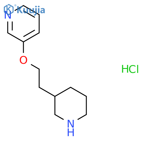 3-[2-(3-Pyridinyloxy)ethyl]piperidine hydrochloride structure