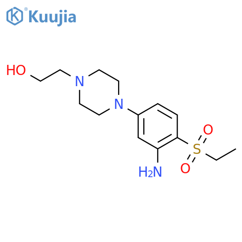 2-{4-[3-Amino-4-(ethylsulfonyl)phenyl]-1-piperazinyl}-1-ethanol structure