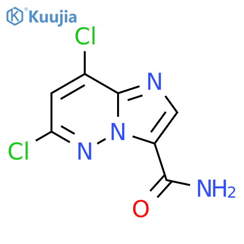 6,8-DICHLOROIMIDAZO[1,2-B]PYRIDAZINE-3-CARBOXAMIDE structure