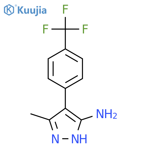 3-methyl-4-[4-(trifluoromethyl)phenyl]-1H-pyrazol-5-amine structure
