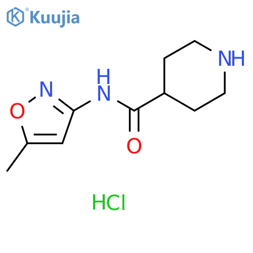 N-(5-methyl-1,2-oxazol-3-yl)piperidine-4-carboxamide hydrochloride structure